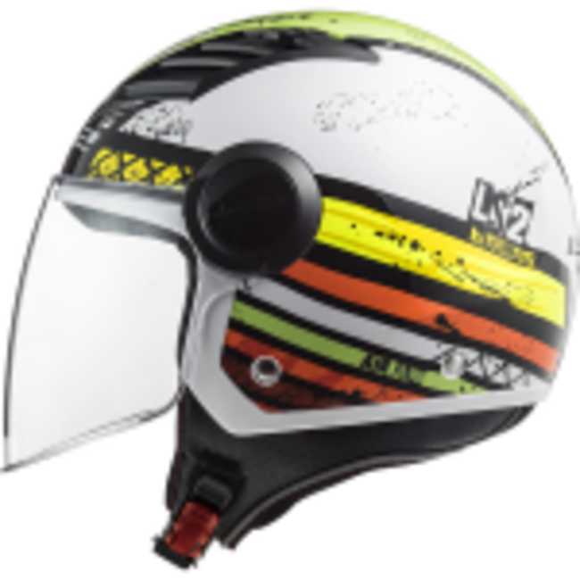 Casco Jet Ls2 Of562 Airflow Ronnie Bianco Verde